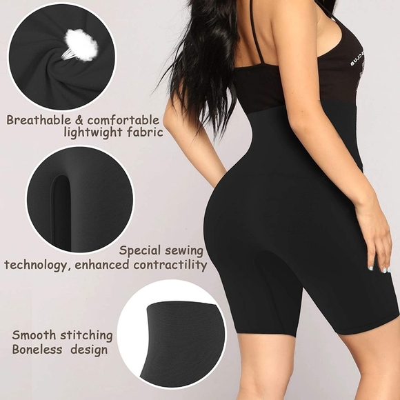 NWT Tummy and Waist Control Black Womens M Lycra Shapewear Shorts - Picture 5 of 6